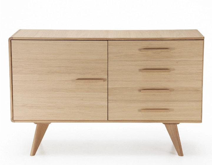 Oak 2-door sideboard natural wood finish Oak 2-door sideboard natural wood finish