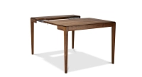 Console extensible en noyer avec 2 allonges teinte naturelle 120x40 cm Console extensible en noyer avec 2 allonges teinte naturelle 120x40 cm