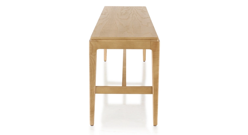 Banc design bois teinte naturelle assise bois L120 cm Banc design bois teinte naturelle assise bois L120 cm