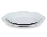 Assiette plate blanche porcelaine de Limoges lot de 6