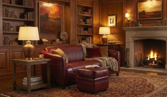 Canapé club cuir 2 places rouge carmin