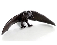 Bronze animalier canard en amerrissage Bronze animalier canard en amerrissage