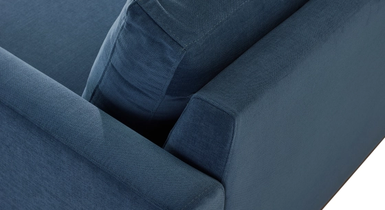 Module droit 2 places tissu bleu jean