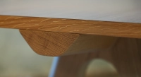 Bureau design en chêne teinte naturelle L140 cm