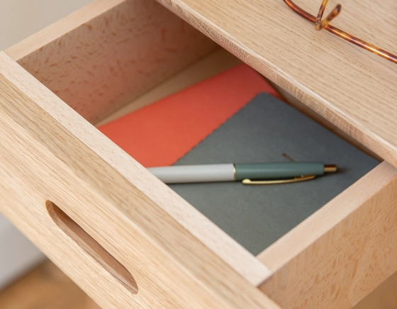 Bureau scandinave en chêne teinte naturelle L150 cm