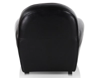 Fauteuil club cuir noir accoudoirs cloutés Fauteuil club cuir noir accoudoirs cloutés