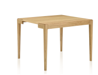 Walnut extendable console table with 2 extensions. natural finish 120x40 cm