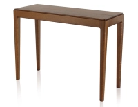 Console extensible en chêne avec 2 allonges teinte marron foncé 100x50 cm Console extensible en chêne avec 2 allonges teinte marron foncé 100x50 cm