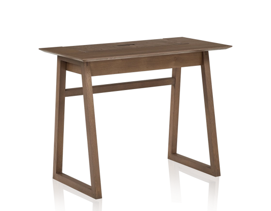 Bureau design en chêne teinte noyer l100 cm