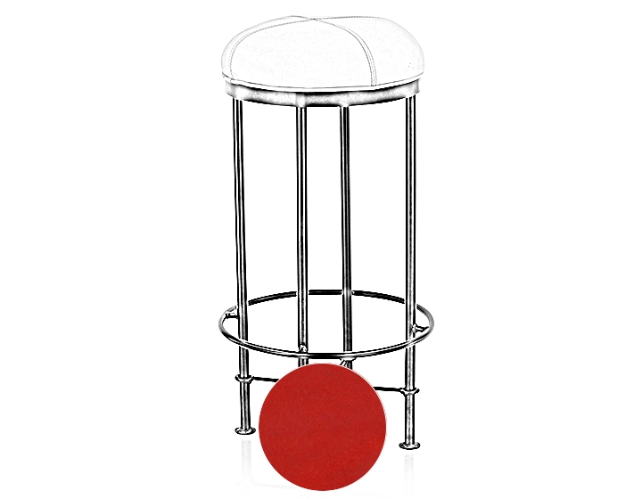 Tabouret de bar vintage cuir rouge Tabouret de bar vintage cuir rouge