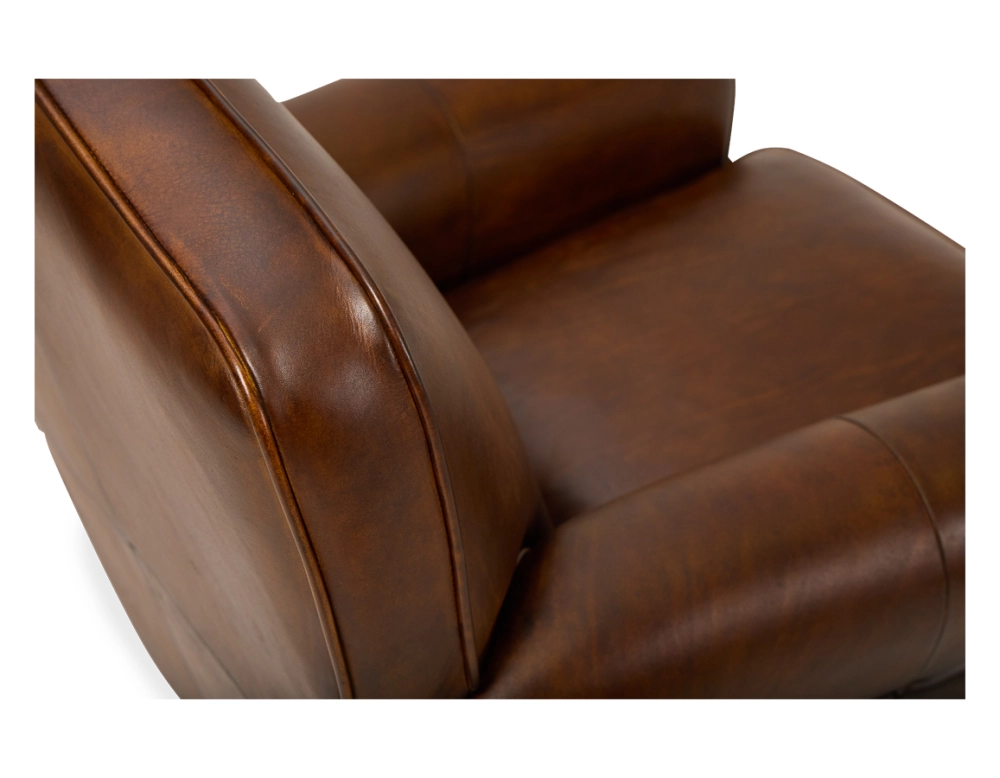 Fauteuil club cuir marron vintage Fauteuil club cuir marron vintage
