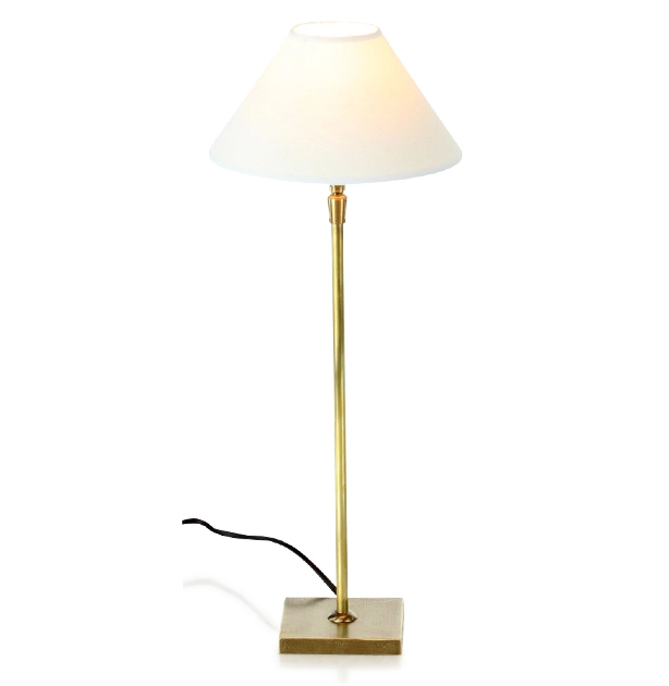 Lampe de chevet dorée abat jour conique Lampe de chevet dorée abat jour conique