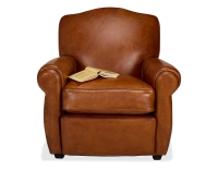 Fauteuil club cuir marron clair Fauteuil club cuir marron clair