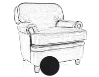 Fauteuil club cuir noir Fauteuil club cuir noir
