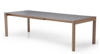 Table extensible 8 à 12 personnes en chêne et céramique allonges céramique bois teinte naturelle et céramique effet terrazzo gris 160x100 cm Table extensible 8 à 12 personnes en chêne et céramique allonges céramique bois teinte naturelle et céramique effet terrazzo gris 160x100 cm