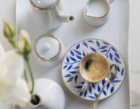 Tasse à café avec soucoupe en porcelaine lot de 2 Tasse à café avec soucoupe en porcelaine lot de 2