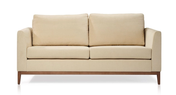 Canapé design 2,5 places tissu crème