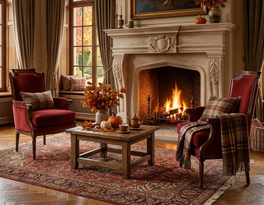 Fauteuil bergère style Louis XVI bois teinte ancienne et tissu bordeaux