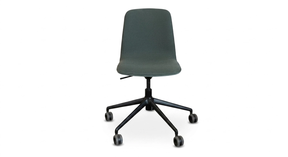 Office chair with 5 branches assise tissu bi couleur vert