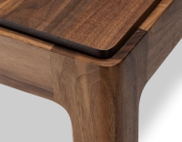 Console extensible en noyer avec 2 allonges teinte naturelle 120x50 cm 120X50 cm Console extensible en noyer avec 2 allonges teinte naturelle 120x50 cm 120X50 cm