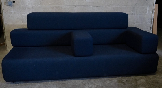 Canapé design tissu bleu marine