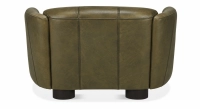 Canapé club cuir 2 places vert olive