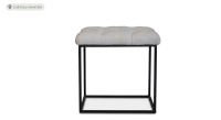 Chesterfield leather pouffe