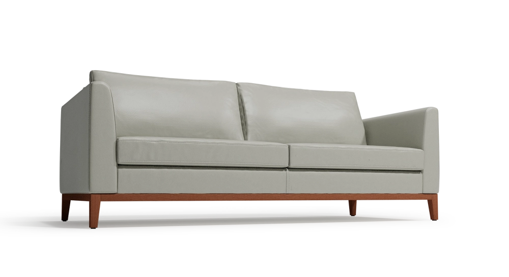 Canapé design 3 places cuir gris perle Canapé design 3 places cuir gris perle