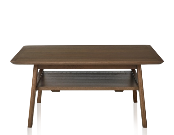 Square oak coffee table walnut stain 100x100 cm 100x100 cm