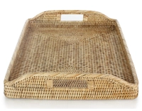 Plateau de service rectangulaire en rotin naturel grand modèle Plateau de service rectangulaire en rotin naturel grand modèle