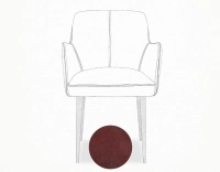 Vintage armchair with leather armrests burgundy Vintage armchair with leather armrests burgundy
