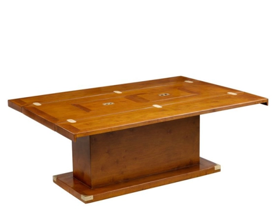 Table basse marine pliante bois teinte merisier