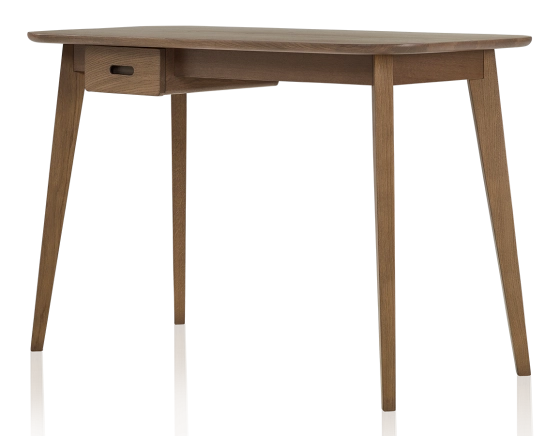 Bureau scandinave en chêne teinte noyer L120 cm