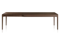 Table extensible en chêne 6 à 12 personnes avec plateau et allonges bois teinte marron foncé 140x100 cm Table extensible en chêne 6 à 12 personnes avec plateau et allonges bois teinte marron foncé 140x100 cm