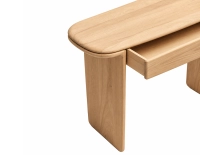 Bureau design en chêne teinte naturelle L120xP40 cm