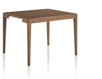 Console extensible en chêne avec 2 allonges teinte noyer 120x50 cm Console extensible en chêne avec 2 allonges teinte noyer 120x50 cm