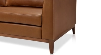 Canapé design 2 places cuir noisette Canapé design 2 places cuir noisette