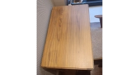 Bureau design en noyer teinte naturelle l80 cm