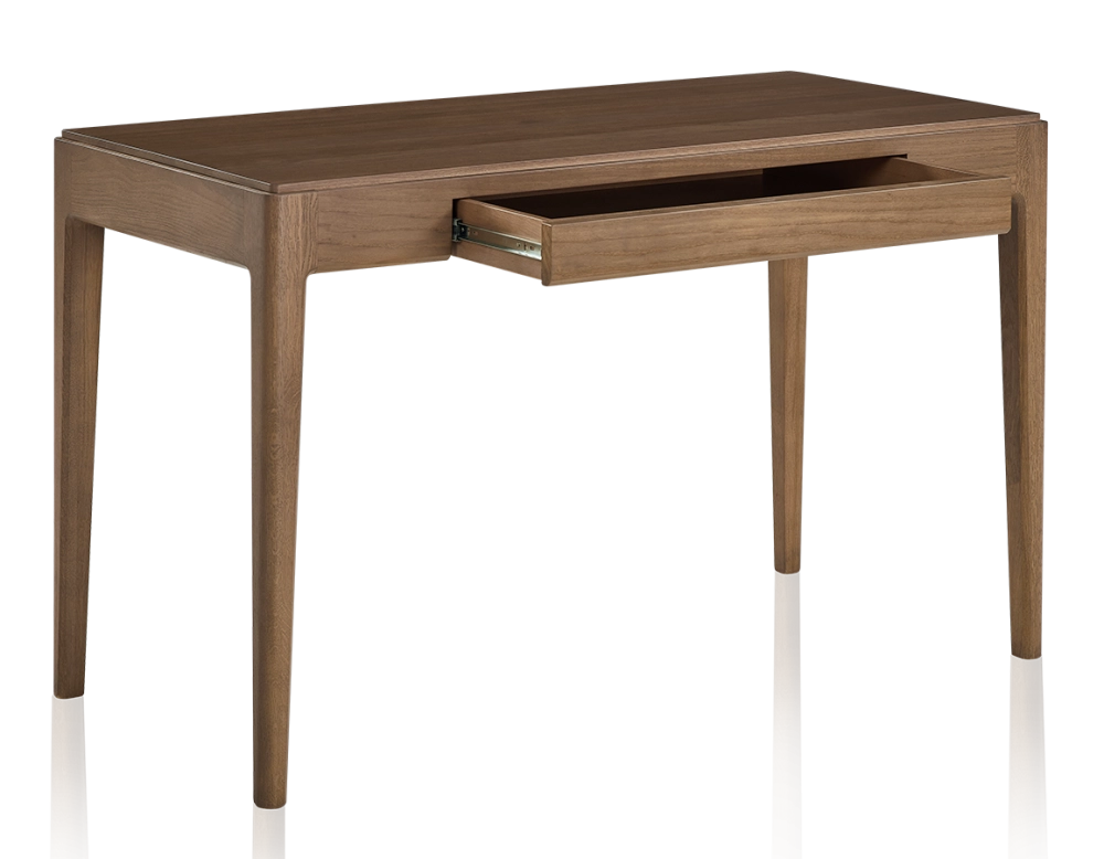 Bureau design en chêne teinte noyer L120 cm Bureau design en chêne teinte noyer L120 cm