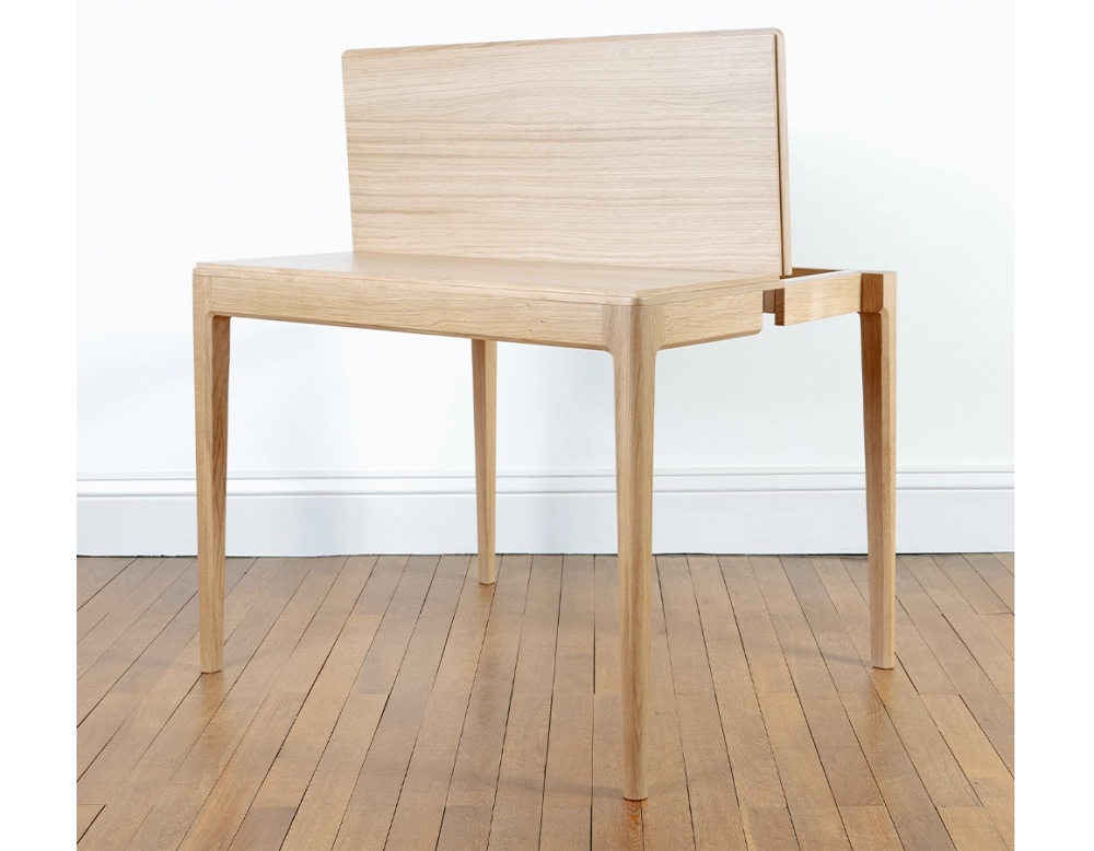 Console pliante en chêne teinte naturelle 100x40 cm Console pliante en chêne teinte naturelle 100x40 cm