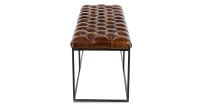 Banc Chesterfield cuir marron vintage Banc Chesterfield cuir marron vintage