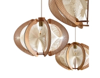 Suspension en bois et fil de coton tressage twist Suspension en bois et fil de coton tressage twist