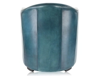 Fauteuil club cuir bleu Fauteuil club cuir bleu