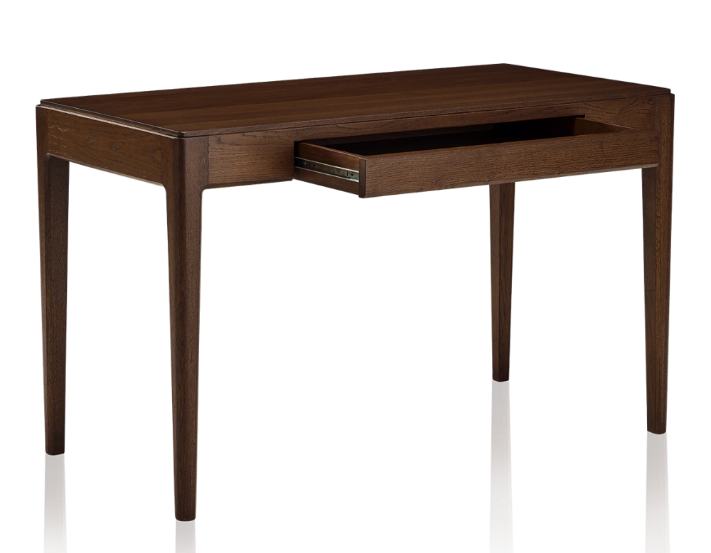 Bureau design en chêne teinte marron foncé L150 cm Bureau design en chêne teinte marron foncé L150 cm