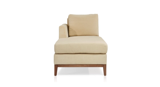 Left hand chaise longue cream fabric