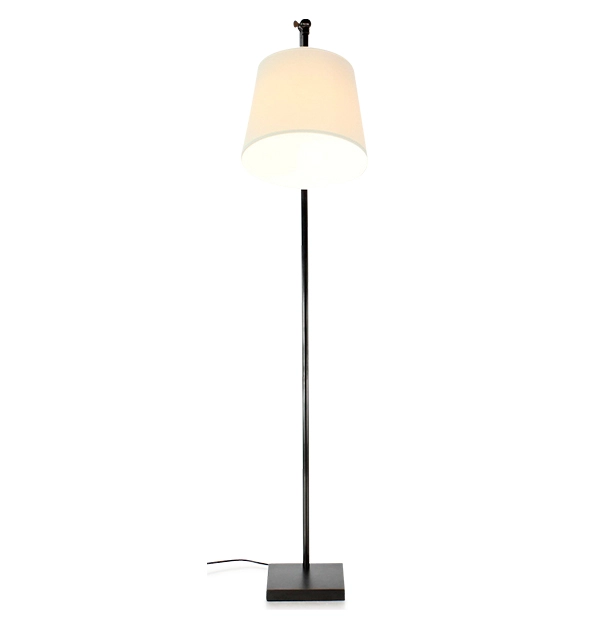 Lampadaire salon articulé noir abat jour ivoire Lampadaire salon articulé noir abat jour ivoire