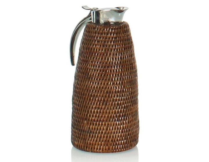 Thermos en rotin brun 1 litre Thermos en rotin brun 1 litre