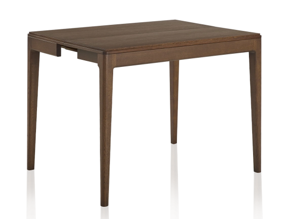 Folding oak console table dark brown tint 100x40 cm