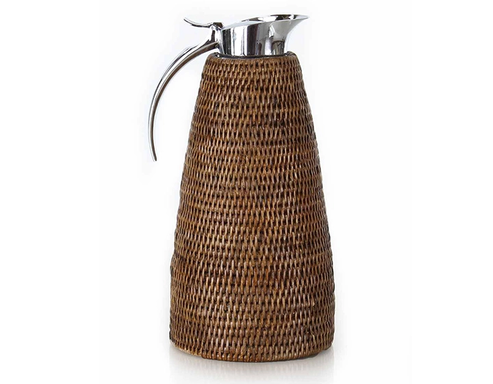 Thermos en rotin brun 1.3 litre Thermos en rotin brun 1.3 litre