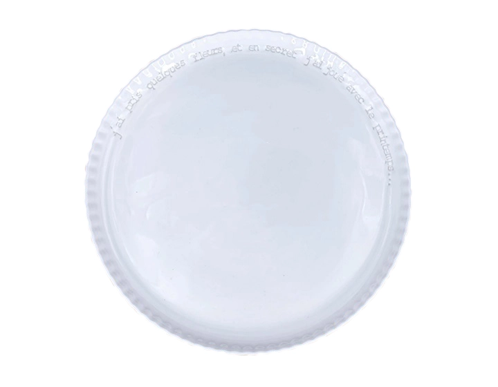 Plat rond avec message Plat rond avec message
